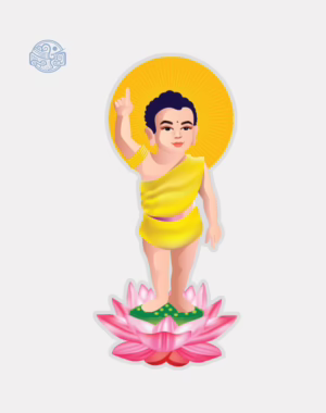 Tranh Phật Đản Sinh ép plastic